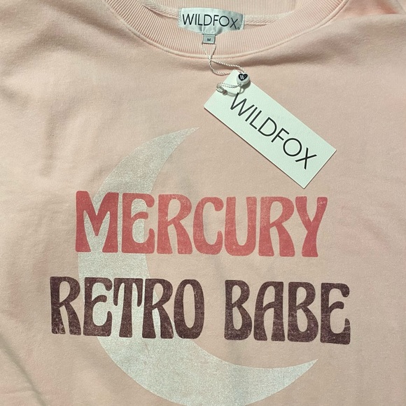 ❌SOLD❌ Wildfox Retro Babe Roadtrip Sweatshirt in Pink NWT Mercury in Retrograde - Picture 3 of 3